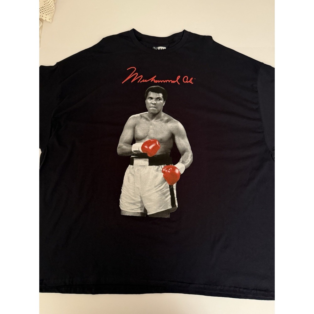 Muhammad Ali Men 5XL Black T-Shirt Graphic Boxing Legend Cotton Collectible NEW